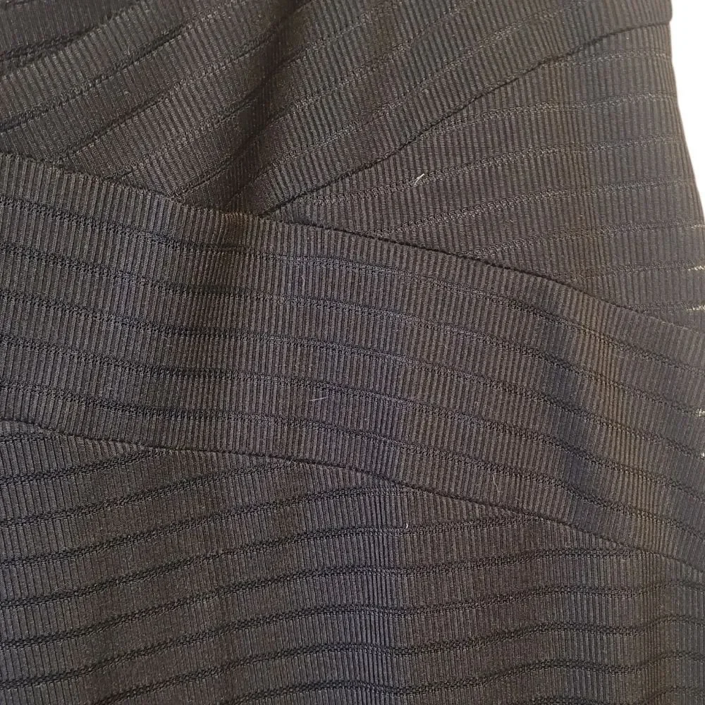 Eci Women's Black Ribbed Maxi Skirt Size L